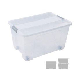 Caja Almacenamiento A.2000 Con Tapa Y Ruedas 52 Litros De Pp Apilable Cristal Transparente Precio: 23.50000048. SKU: B1ASAT5ER4