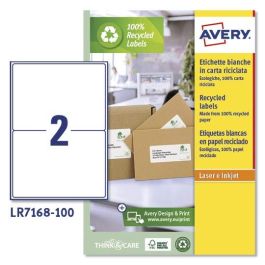 Avery etiquetas adhesivas para envíos 199,6x143,5mm inkjet/láser 2 x 100h 100% reciclado blanco Precio: 45.95000047. SKU: B1D6PNZDZG