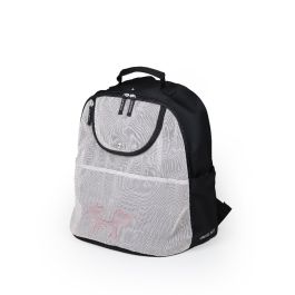 United Pets Mochila Transportín para Perros Urban Reverse Backpack Eco de PET Reciclado Apta Cabina Avión Máx. 7kg Negro Rosa