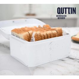 Quttin Panera de Metal Retro 30.5 x 20.7 x 15.1 cm para Almacenamiento de Pan (4 Unidades)