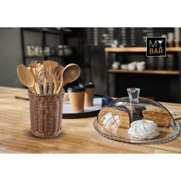 Inde Organizador Utensili. Pp Rattan Red. 14.9 cm Ancho x 19.3 cm Alto x 15 cm Largo