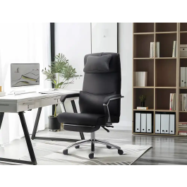 Q-connect Silla de Dirección Ravenna Simil Piel Base Metálica Altura Máx 1300 mm Anchura 670 mm Profundidad 730 mm Ruedas Premium Negro