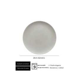 Plato Llano Stone Gray 28 cm - BAUSCHER, Porcelana, Blanco (6 Unidades) Plato Llano Stone Gray 28 cm - BAUSCHER, Porcelana, Blanco (6 Unidades)