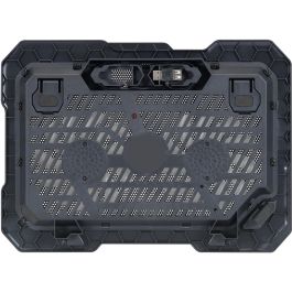 Conceptronic Base Refrigeración Portátiles hasta 15.6" con 2 Ventiladores Ultrasilenciosos, Ajuste de Altura, Antideslizante, Alimentación USB