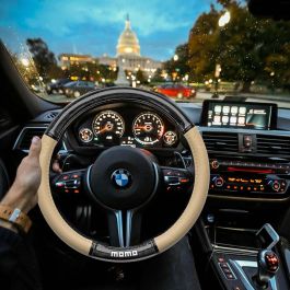 Funda Volante Momo Luxury Wood Beige-Black M MOMLSWC0LXBEB Funda Volante Momo Luxury Wood Beige-Black M MOMLSWC0LXBEB