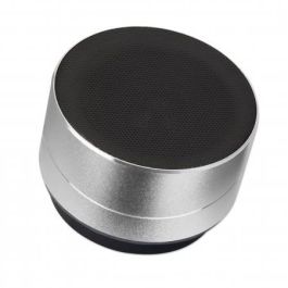 MANHATTAN Altavoz Bluetooth LED Metálico con Luz de Colores, Controles, USB-A, MicroSD y 3.5mm, Plata