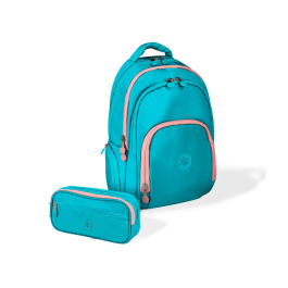 Antartik Mochila Fusion Flex Turquesa Multibolsillo 19L Impermeable Poliéster 450x180x300 mm