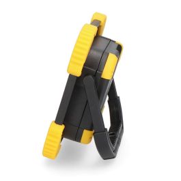 Edm Foco Linterna Recargable 10W LED con Función Power Bank, Luz Fría 6500K, Intensidad Regulable, Base Pivotante 180°, 14x14cm