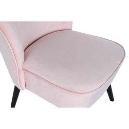 DKD Home Decor Butaca Rosa Palo Negro 70 x 78 x 60 cm