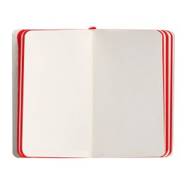 Cuaderno Con Gomilla Antartik Notes Tapa Blanda A6 Hojas Lisas Negro Y Rojo 100 Hojas 80 gr Fsc