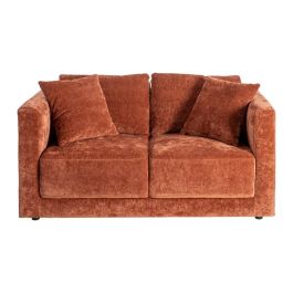 Sofá 2 Plazas Teja Tejido-Madera 165 X 96 X 86 cm