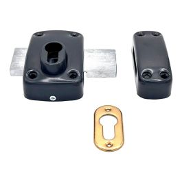 Micel CRR16 Cerrojo de Sobreponer sin Cilindro Reversible de Acero Pintado Gris para Puertas