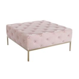 Banqueta DKD Home Decor Rosa Dorado Metal 100 x 100 x 45 cm Precio: 139.49999976. SKU: B1KJ59FH47