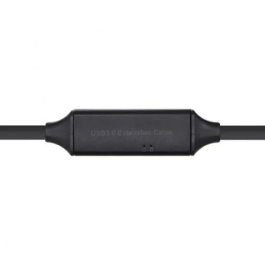 Aisens Cable Extensión USB 3.0 Amplificador, Tipo A Macho a Hembra, 15 Metros, Negro