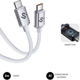 Cable USB-C a USB-C Subblim SUBCAB-C06011 2 m Blanco