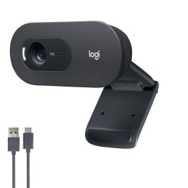 Logitech C505 Webcam HD 720p Micrófono Reducción Ruido, Corrección Luz Auto, Campo Visión 60°, Cable USB-A Largo