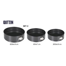 Set de 3 Moldes Desmontables Inde 20x6.8, 24x7 y 28x6.8 cm Quttin (6 Cajas) Set de 3 Moldes Desmontables Inde 20x6.8, 24x7 y 28x6.8 cm Quttin (6 Cajas)