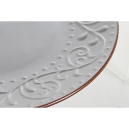 Plato Tradicional DKD Home Decor Gris Marron 27.5 x 3 x 27.5 cm (12 Unidades) Plato Tradicional DKD Home Decor Gris Marron 27.5 x 3 x 27.5 cm (12 Unidades)