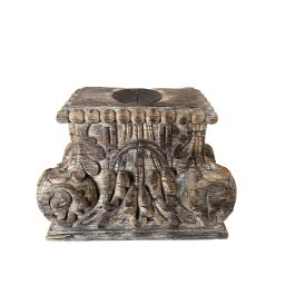 DKD Home Decor Portavelas Indio Teca Tallado Columna Antigua 26 x 30 x 26 cm (2 Unidades) Precio: 138.5000001. SKU: B1JB7FQ8HK