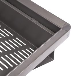 Emuca Kit de cajón zapatero extraíble para armarios Quartz, regulable, módulo 700mm, Acero, aluminio y plástico, Titanio