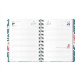 Dohe 13249 - 26 Agenda Charm Espiral 2026 Día Página, 15 x 21 cm, Gala, Diseño Floral