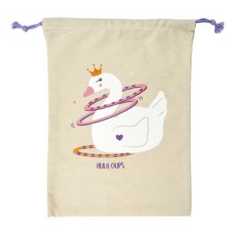 Tom et Zoe Bolsa Pijama Infantil Lona Cuerda Modelos Gato Conejo Cisne Unicornio 35x27 cm