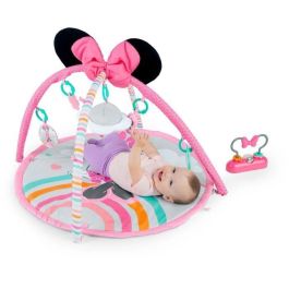 Bright Starts DIS0074451129375 Alfombra de juego Disney Baby Minnie Mouse Forever Besties con música y luces rosa para recién nacidos