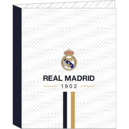 Safta Carpeta Folio 4 Anillas Real Madrid 1ª Equipación 23/24 - 26,5x33x4cm Blanca de Poliéster Precio: 5.94999955. SKU: B133FLZPZE