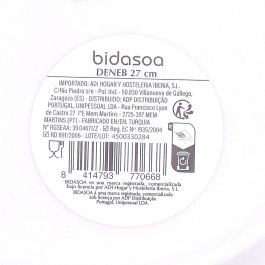 Bidasoa Deneb Hydrozero Plato Llano de Porcelana Marrón 27 cm - Set de 6 Unidades, Apto Lavavajillas y Microondas