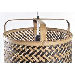 DKD Home Decor Lámpara de Techo Tropical 36 x 48 x 36 cm Marrón Negro Ratán E27