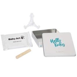 Baby Art Magic Box Square - Kit de Huellas y Manos de Bebé en Caja Metálica, Regalo de Nacimiento o Bautismo, Imprescindible