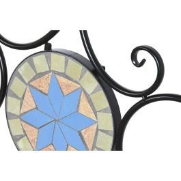 Banco DKD Home Decor Negro Multicolor Mosaico 111 x 54 x 88 cm Banco DKD Home Decor Negro Multicolor Mosaico 111 x 54 x 88 cm