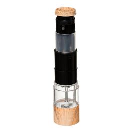 5Five Molinillo de pimienta eléctrico Noir kitchen, Negro/madera, 22.3 cm