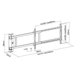 Equip 650336 Soporte Pared Articulado TV VESA 200x200-600x400mm para Pantallas 32-75 Pulgadas, 50kg, Negro Equip 650336 Soporte Pared Articulado TV VESA 200x200-600x400mm para Pantallas 32-75 Pulgadas, 50kg, Negro