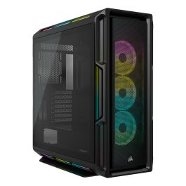Corsair iCUE 5000T RGB - Torre Media ATX, Color Negro, Ventiladores ARGB Incluidos (3x 120 mm), 4 Bahías 2.5", Soporte para Tarjetas Gráficas de 40 cm, Panel de Vidrio Templado
