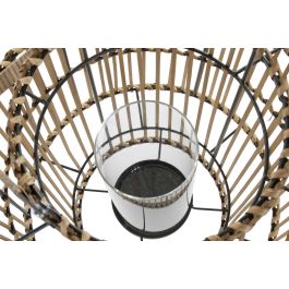 DKD Home Decor Portavela 47 Bambú Metal Natural 30 x 32 x 30 cm