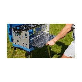 CAMPINGAZ 400 SGR - Parrilla de Gas Portátil, 5200 W, Color Azul y Plata, Superficie Rectangular de Acero, 530x290 mm