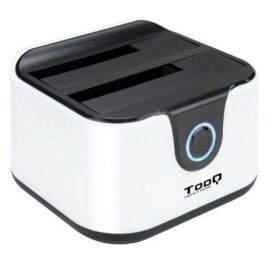 TooQ TQDS-802BW Docking Station Doble Bahía Discos Duros 2.5" 3.5" HDD/SSD, USB 3.0/3.1 Gen 1 (5Gbps), 8TB, Clonación UASP