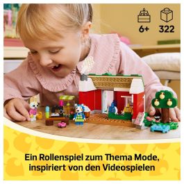 LEGO Animal Crossing Tienda Ropa Hermanas Manitas 77055 Set de Construcción para Niños y Niñas +6 Años con Minifiguras de Pili y Ariel