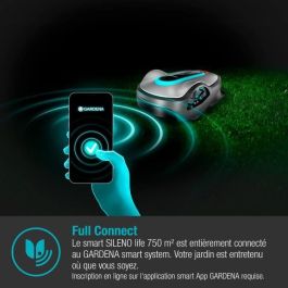 Gardena Smart Smart Smart Life 750 | Cortado en la lluvia y pasajes estrechos, aplicación, silenciador, cortante del robot Gardena Smart Smart Smart Life 750 | Cortado en la lluvia y pasajes estrechos, aplicación, silenciador, cortante del robot