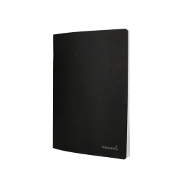 Liderpapel Libreta A4 Tapa Blanda 80 Hojas 60gr Liso con Doble Margen Negra