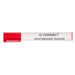 Q-connect Rotulador Pizarra Blanca Punta Redonda Color Rojo Trazo 3 mm