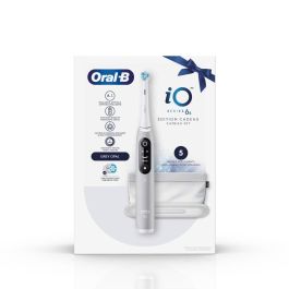 Oral-B iO 6S Cepillo de dientes eléctrico gris con conexión Bluetooth, 2 cabezales, 1 estuche de viaje