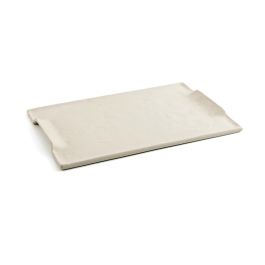 Quid Mineral Gres Bandeja Rectangular Cerámica Beige Texturizado 30x18 cm