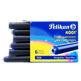 Pelikan 4001 Cartuchos de Tinta para Pluma Azul Real Caja 6 Unidades