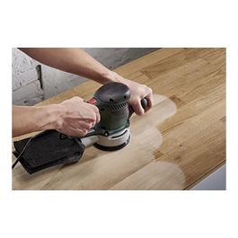 Wolfcraft Hojas de lijar adhesivas de corindón perforadas Ø125 mm Grano 80 Pack 5 uds