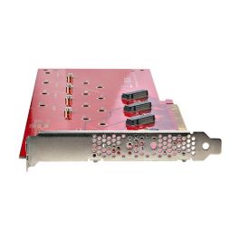 StarTech.com Quad M.2 PCIe Adapter Card B - NVMe/AHCI, PCIe 4.0 x16, Soporte 4x SSDs, hasta 7.8 GB/s por unidad