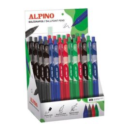 Alpino Bolígrafo Dot retráctil tinta aceite, expositor 24 unidades, colores surtidos (azul, negro, rojo, verde) Alpino Bolígrafo Dot retráctil tinta aceite, expositor 24 unidades, colores surtidos (azul, negro, rojo, verde) Precio: 13.59000005. SKU: B12HY494VK