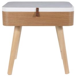 Home Deco Factory Essentiel Mesita de Noche Maleta Vintage Bicolor 40x30x51 cm