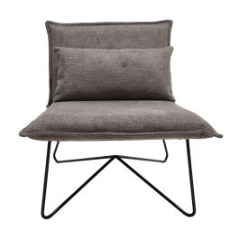 DKD Home Decor Sillon Urban Gris Negro Poliester Metal 78 x 75 x 66 cm
